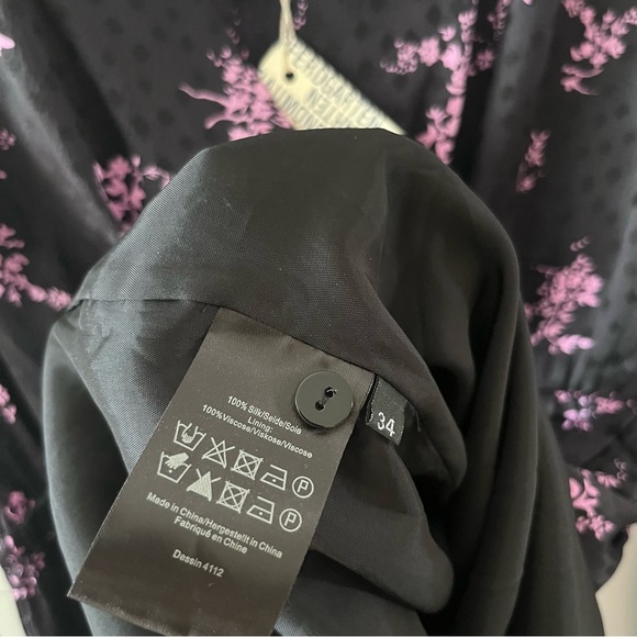 NWT Silk floral longsleeve dress - Picture 3 of 3